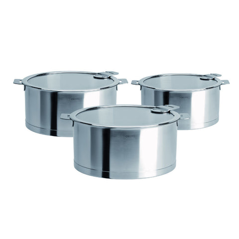 Cristel Strate Removable Handle 6 pc. saucepan set with lids